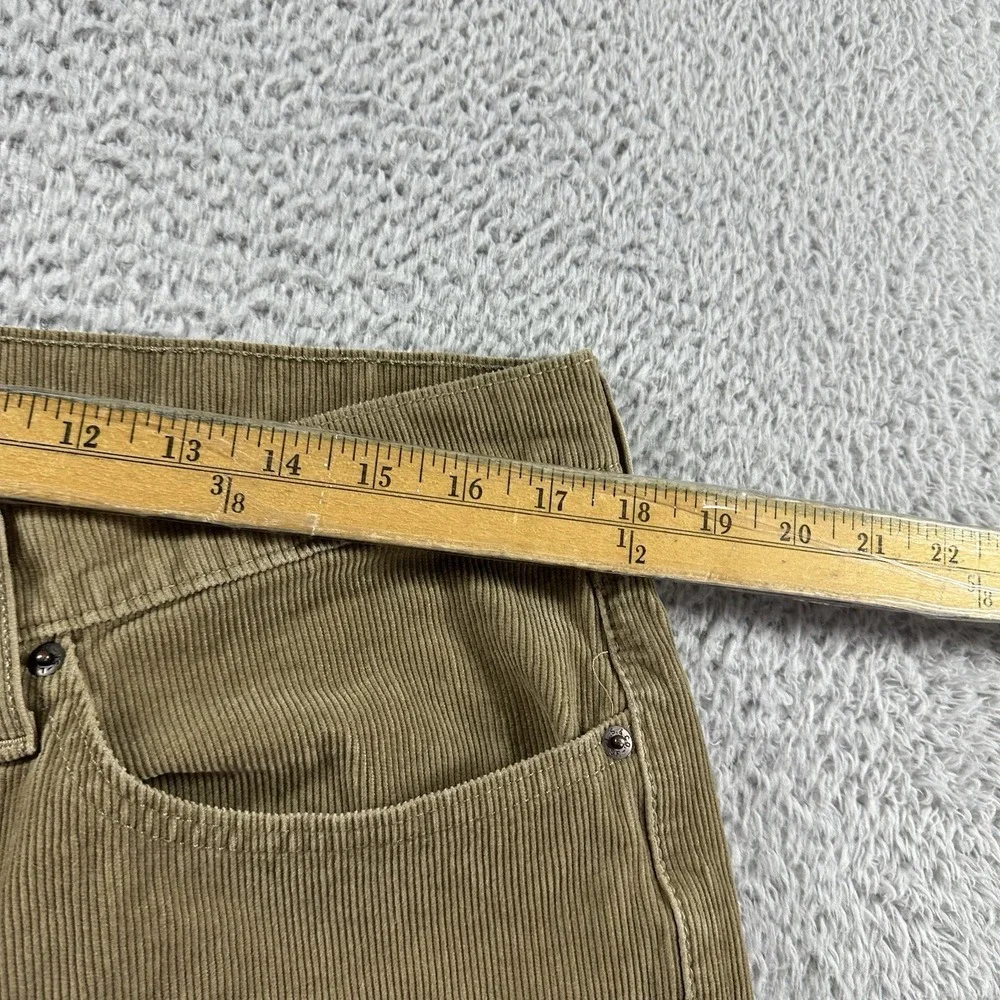 Levi's 514 Pants Mens 36x34 Green Corduroy Slim Straight Preppy Retro Earth Tone